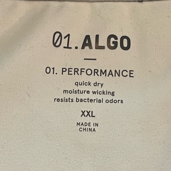 01.Algo Performance Polyester/Spandex Qtr Zip Sweatshirt Men's 2XL Blue - Picture 9 of 10